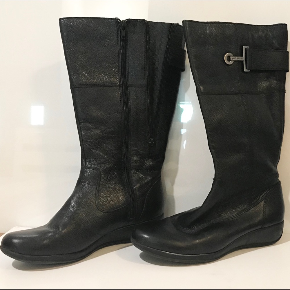 Anne Klein Black Leather Boit